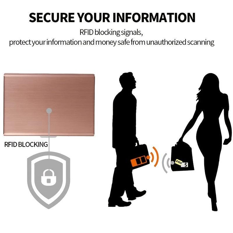Stainless Steel Brushed Fingerprint Credit Card Holder