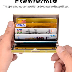 Stainless Steel Brushed Fingerprint Credit Card Holder