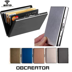 Stainless Steel Brushed Fingerprint Credit Card Holder