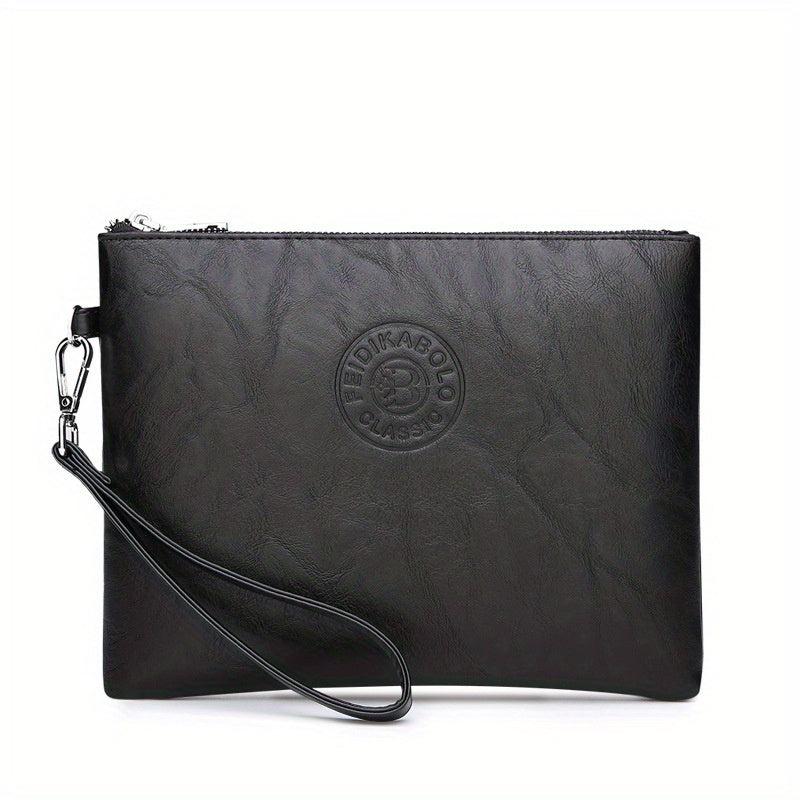 Men's Clutch Envelope Bag Business Casual Handbag Zipper Money Clip