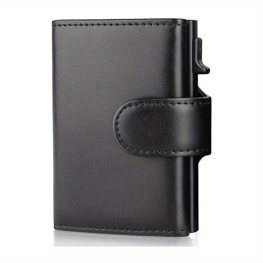 Men's Leather Card Holder RFID Blocking Coin Purse