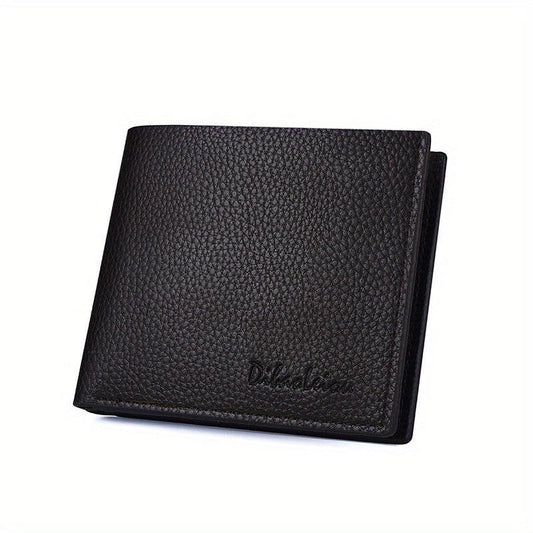 Men's PU Leather Short Wallet Card Holder