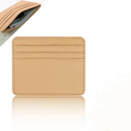 Slim PU Leather ID Card Holder Bank Credit Card Slot Case