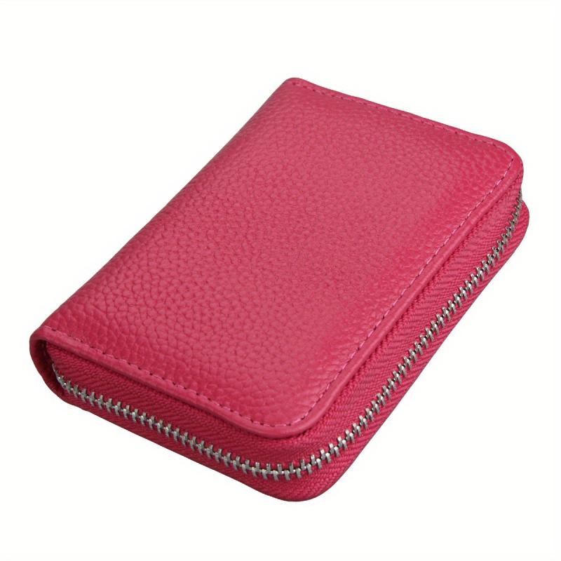 Men's PU Leather Card Bag - 20 Card Slots, 2 ID Slots, Anti-theft Clips