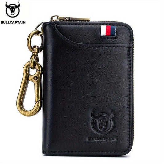 BULLCAPTAIN Car Key Bag Leather RFID Blocking
