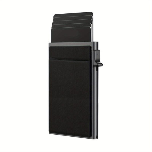 Slim RFID Wallet Card Cover Aluminum Alloy Push Card Box