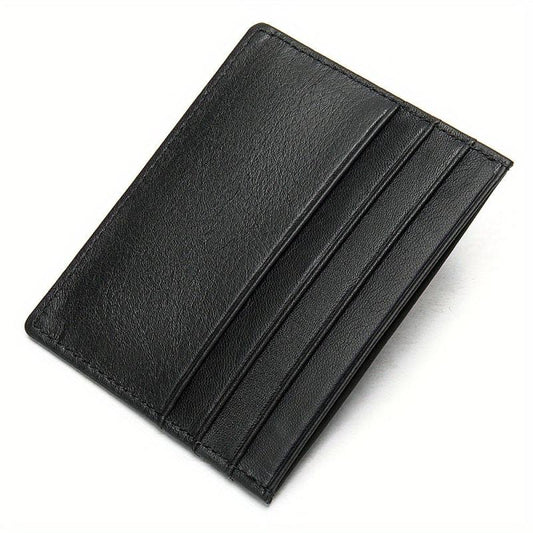 Leather Credit Card Holder Wallet Thin Minimalist Card Case for Men or Women