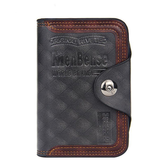 Men's Vintage PU Leather Three Fold Wallet Card Holder