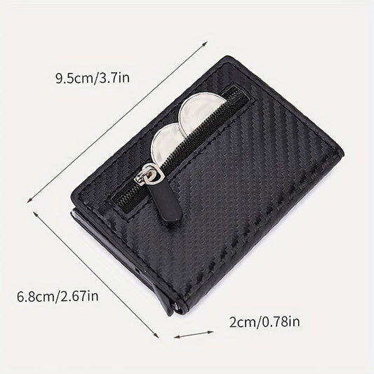 Men's RFID Blocking Card Holder Zipper Coin Purse
