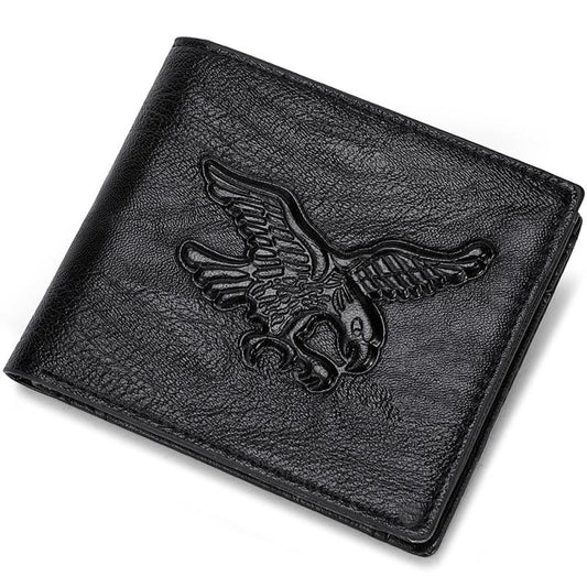 Men's PU Leather Eagle Wallet Card Holder