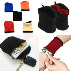 Sports Wristband Coin Purse Key Bag Sweat Absorbent Wristband