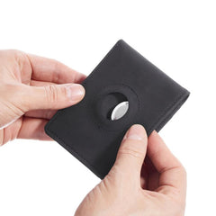 Leather Bifold Wallet Tracker RFID Blocking Wallet Air Tag Holder