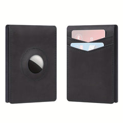 Leather Bifold Wallet Tracker RFID Blocking Wallet Air Tag Holder