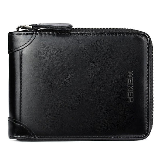 WEIXIER Men's Clutch Bag Retro Small Business Handbag Zipper Wallet