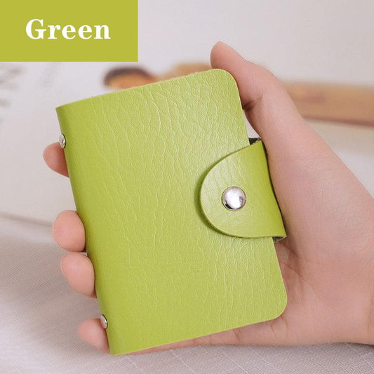 24 Card Slots PU Leather Credit Card Holder Business Card Holder