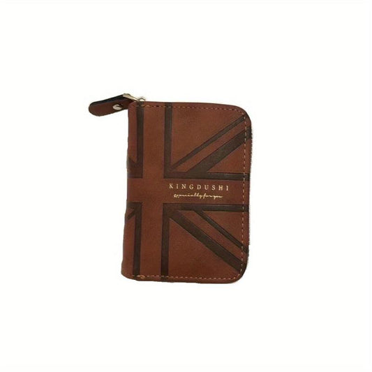 Men's Zipper Card Holder Short Wallet Multifunctional Vintage Coin Purse