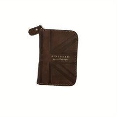 Men's Zipper Card Holder Short Wallet Multifunctional Vintage Coin Purse
