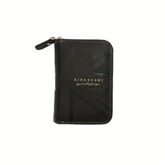 Men's Zipper Card Holder Short Wallet Multifunctional Vintage Coin Purse