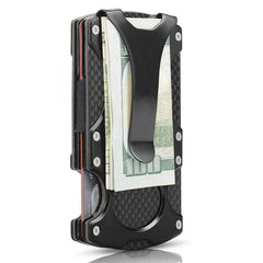 Men's RFID Blocking Carbon Fiber Money Clip Wallet