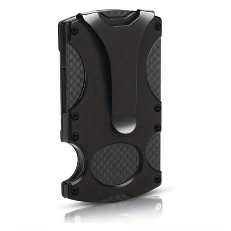 Men's RFID Blocking Carbon Fiber Money Clip Wallet