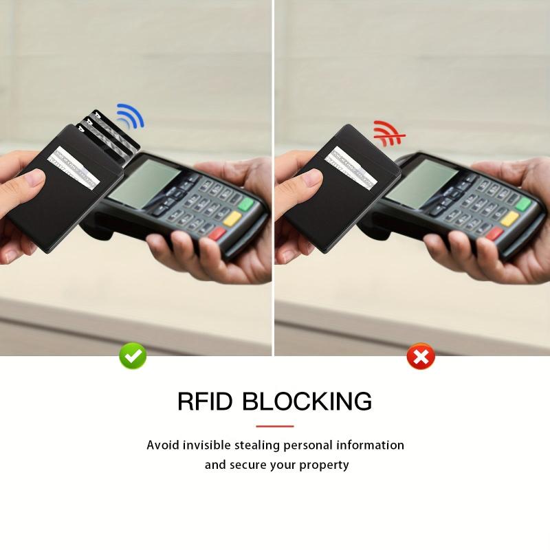 RFID Blocking Card Holder Aluminum Pop up Credit Holder