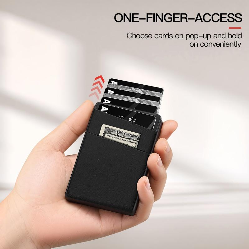 RFID Blocking Card Holder Aluminum Pop up Credit Holder