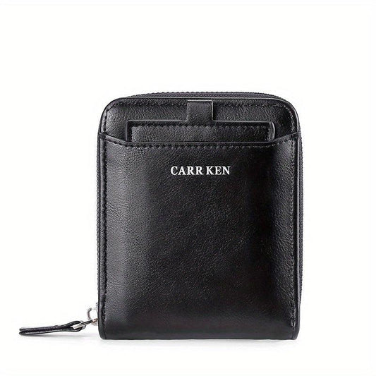 Men's Vintage Business Wallet With Zipper Coin Wallet