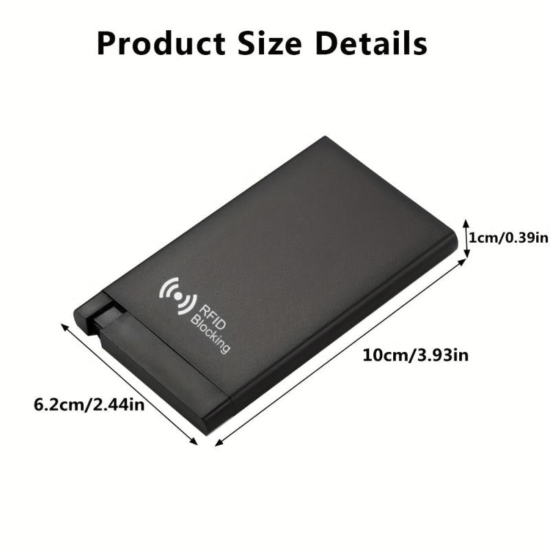 RFID Blocking Men Credit Card Bag Smart Wallet Pop Up Card Case