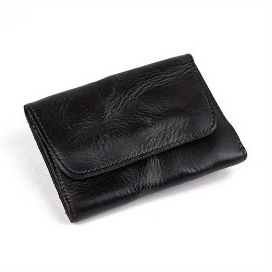 Men's Top Layer Cowhide Wallet Retro Leather Distressed Driver's Card Holder