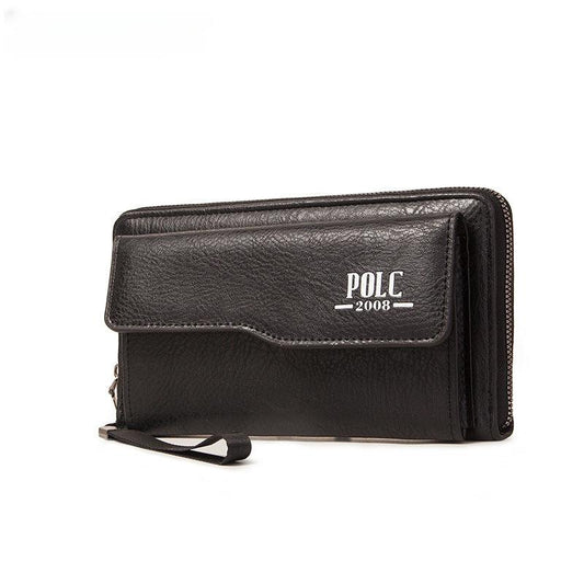 Men's Leather Money Clip Wallet Large Capacity Card Holder