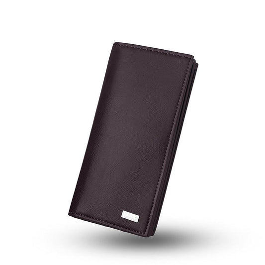 Men's Long Wallet Soft Leather Wallet Plus Large Capacity Mobile Phone Bag
