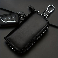 Leather Zipper Key Case Multifunction Key Box Bag