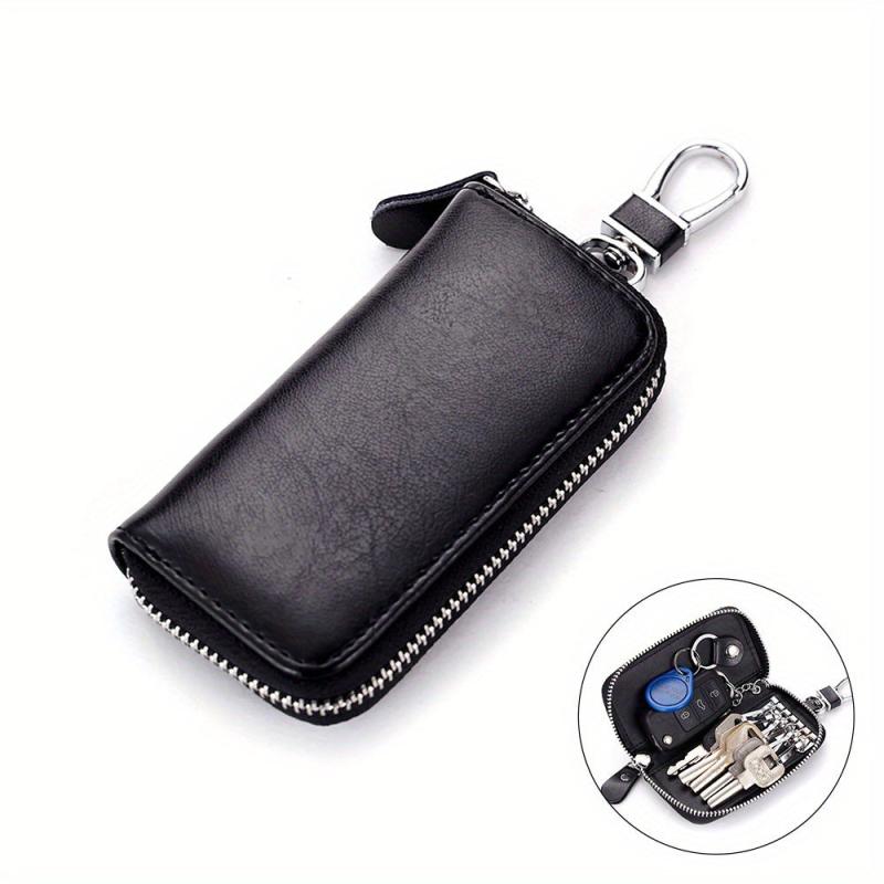 Leather Zipper Key Case Multifunction Key Box Bag