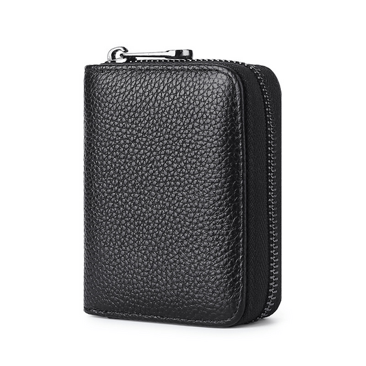 Men's Anti-theft Leather Card Clip 17-inch Bag
