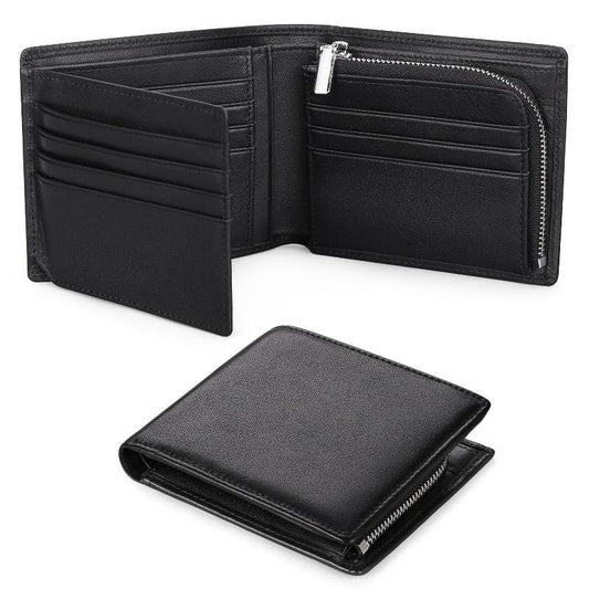 Leather Men's Wallet Cowhide Coin Purse Large Capacity
