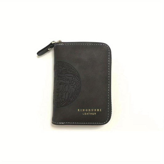 Men's Vintage Embossed Short Wallet Card Holder