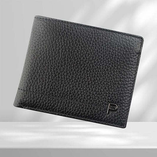 Men's Short Wallet Top Layer Cowhide Business Wallet