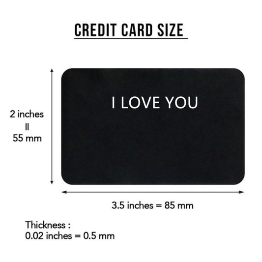 DIY Carved Customizable Wallet Metal Card Blessing Card Christmas Gift
