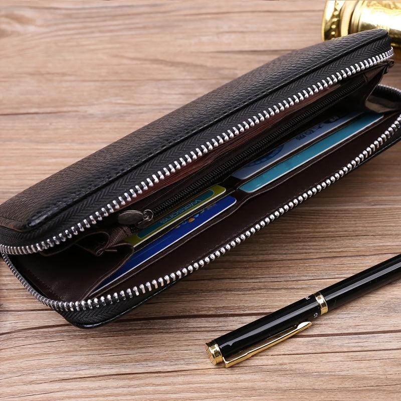 Men's Large Capacity Leather Card Holder