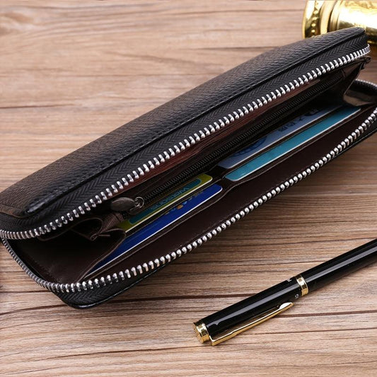 Men's Large Capacity Leather Card Holder