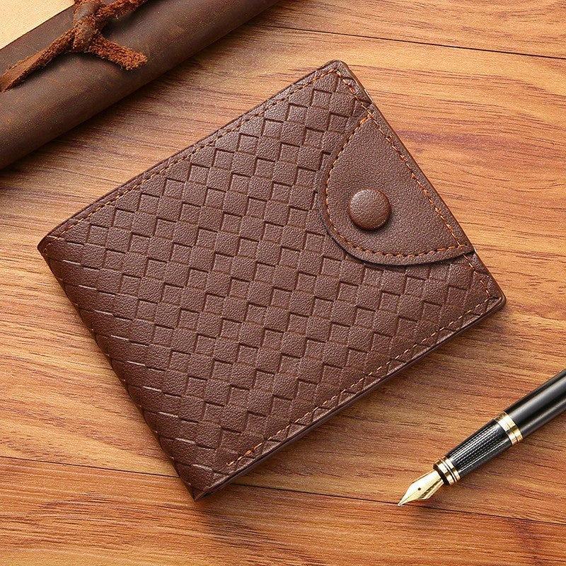 Men's Wallet Short Money Clip Casual Leather Clip