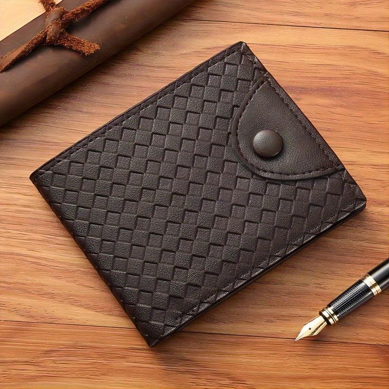 Men's Wallet Short Money Clip Casual Leather Clip