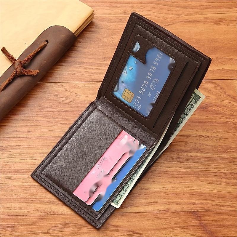 Men's Wallet Short Money Clip Casual Leather Clip