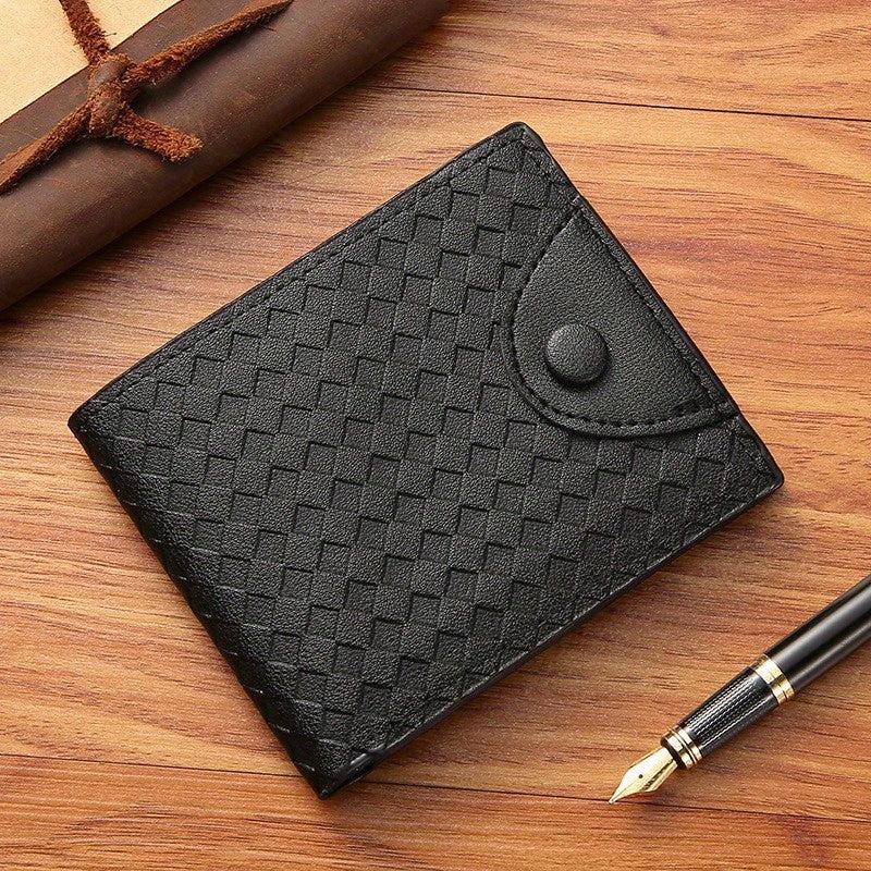Men's Wallet Short Money Clip Casual Leather Clip