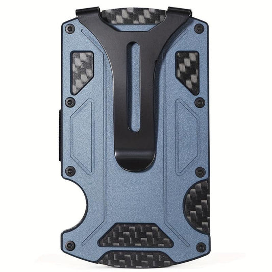 Carbon Fiber RFID Blocking Wallet Money Clip For Men