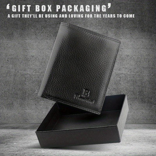 Men's Soft Leather Short Wallet Top Layer Cowhide Business Wallet