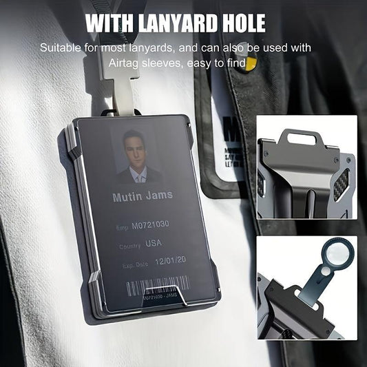 RFID Blocking Money Clip Wallet with Window