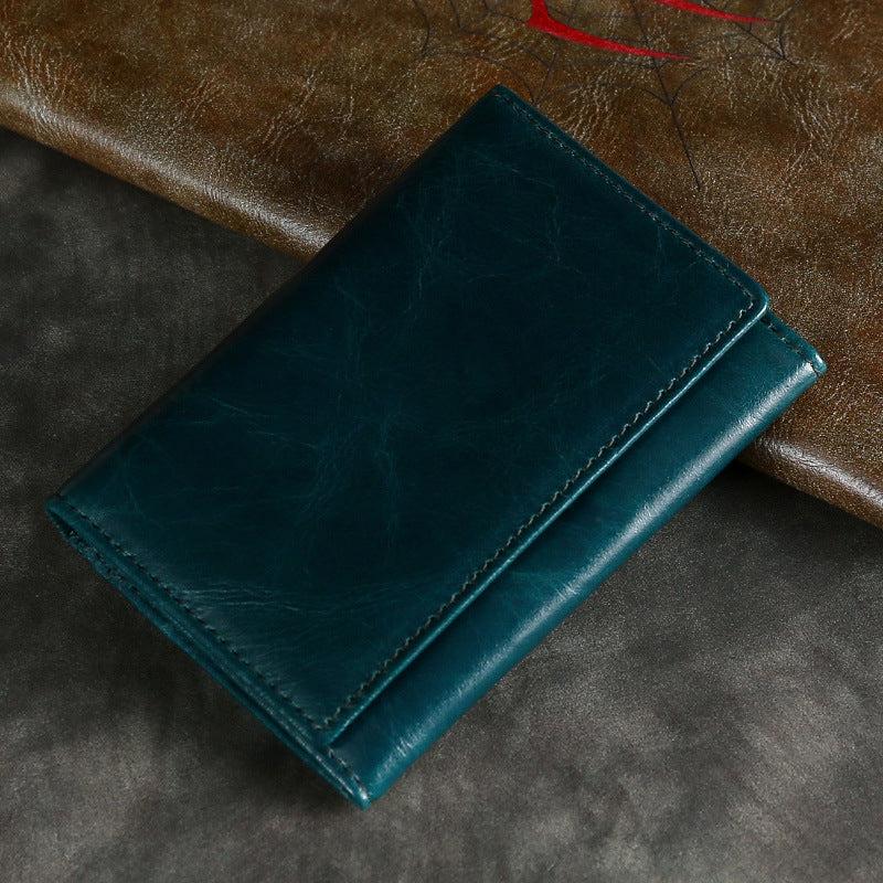 Men's RFID Blocking Leather Wallet Card Holder