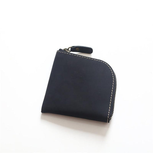Crazy Horse Leather Wallet Men's Coin Purse Money Clip