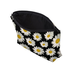 Daisy Pattern Cosmetic Bag Zipper Portable Makeup Bag